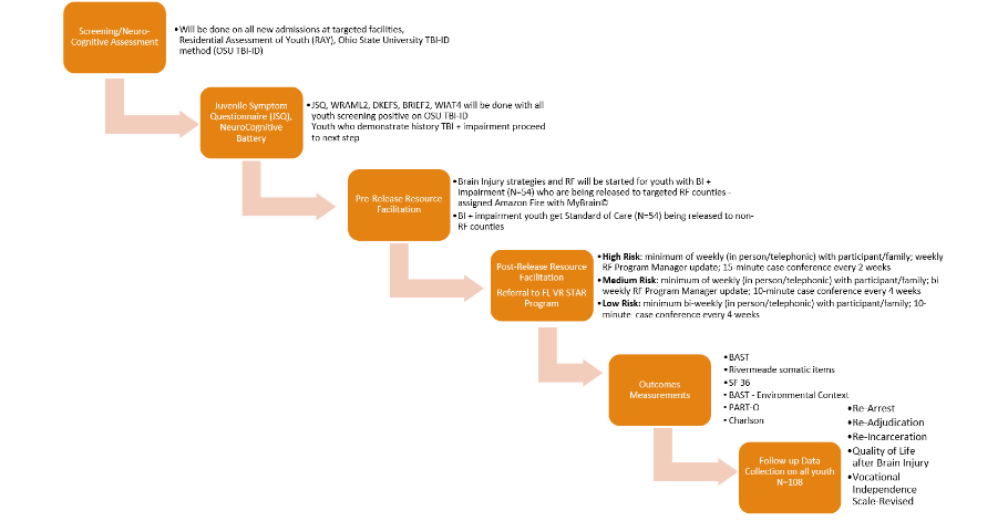 A diagram of Juvenile Justice Project Design.