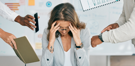 Employee experiencing burnout