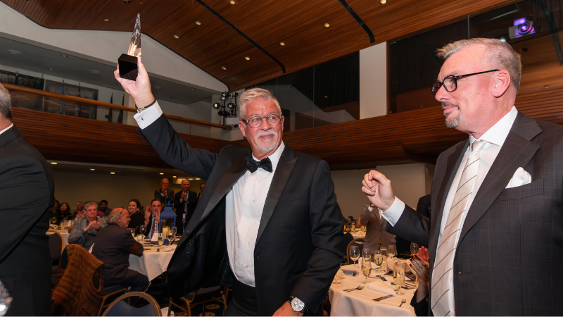 Dr. Mark Ashley with his Luminary of the Year award.
