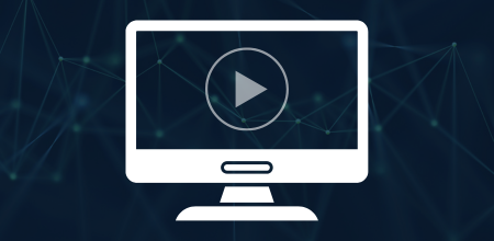 Computer with a play button on the screen