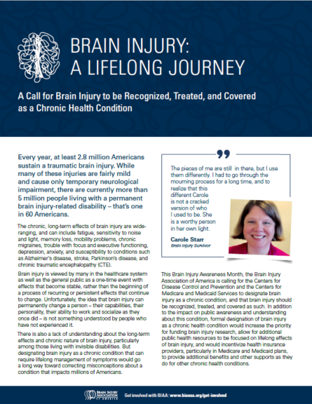 Brain Injury: A Lifelong Journey - Brain Injury Association of America