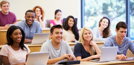 students sitting in a lecture