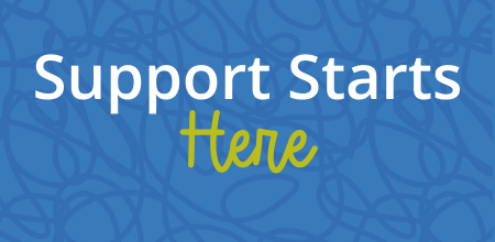 Text says: support starts here.